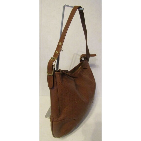 Coach Legacy 9218 Vintage Brown Leather Shoulder Bag Perforated Purse US - Picture 5 of 8